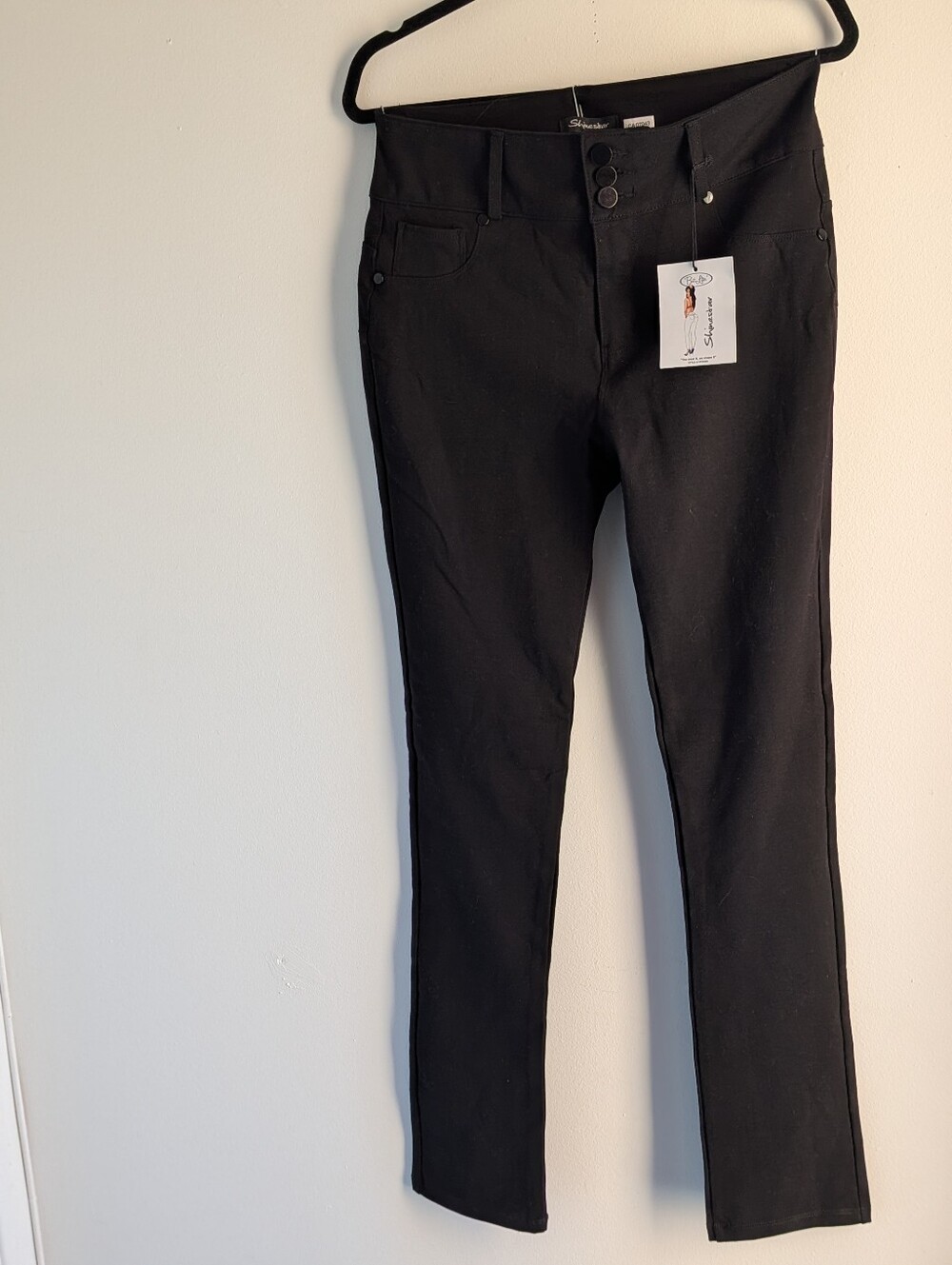 Shivestar Butt Lifter Black Stretch Straight Leg Pants – Size L - new with tags